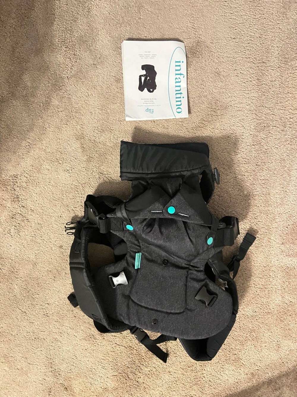 Infantino Dark Gray Carrier with Teal Accents